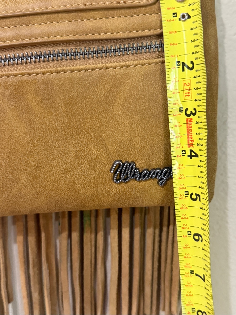 Wrangler Genuine Leather Fringe Crossbody Bag - Picture 12 of 15